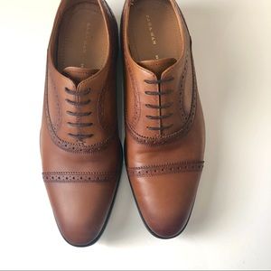 Zara Man Leather Oxfords in cognac